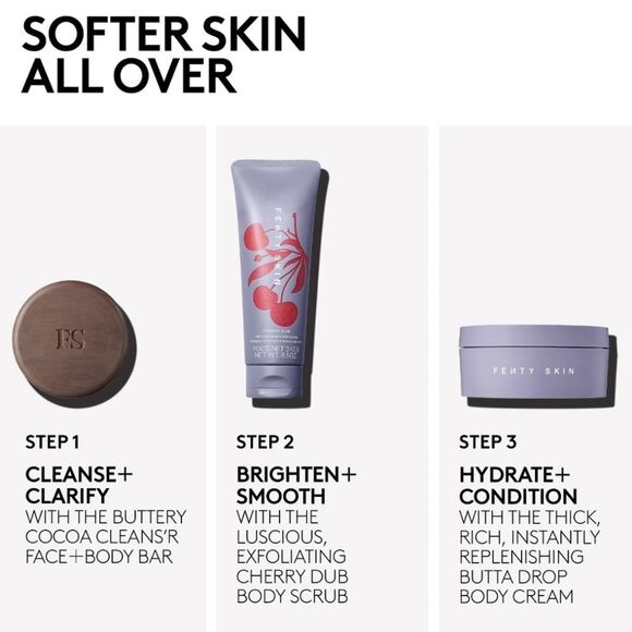 Fenty Skin Cherry Dub Triple Action AHA Body Scrub - Picture 3 of 13